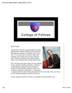 International College of Fellows - Meeting Minutes[removed]