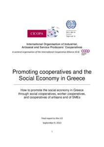 Promoting cooperatives and the social economy in Greece_Sep 2013