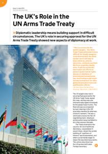 7 Issue 1 » July 2013 Civil Service Quarterly The UK’s Role in the UN Arms Trade Treaty