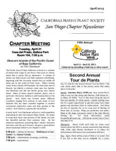 San Diego metropolitan area / California Native Plant Society / Natural history of California / Non-profit organizations based in California / San Antonio-San Diego Mail Line / Balboa Park / San Diego