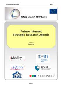 X-ETP Future Internet Research Agenda  Version 1.1 Future Internet Strategic Research Agenda