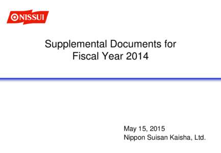 Supplemental Documents for Fiscal Year 2014