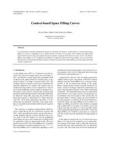EUROGRAPHICS ’M. Gross and F.R.A. Hopgood (Guest Editors) Volume 19, (2000), Number 3  Context-based Space Filling Curves