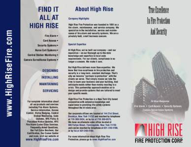 www.HighRiseFire.com  FIND IT ALL AT HIGH RISE Fire Alarm •