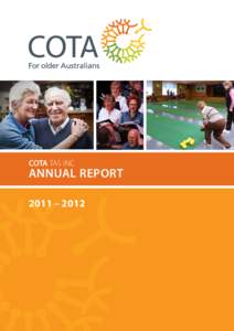 COTA TAS INC  ANNUAL REPORT 2011 – 2012  Contents