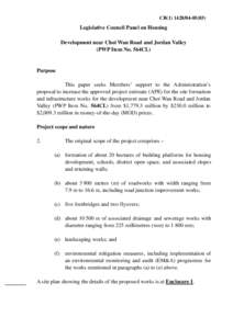 CB[removed])  Legislative Council Panel on Housing Development near Choi Wan Road and Jordan Valley (PWP Item No. 564CL)