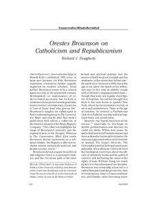 Conservative Minds Revisited  Orestes Brownson on