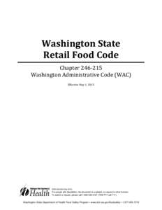 Washington State Retail Food Code