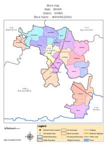 Block map State : BIHAR District : SIWAN Block Name : MAHARAJGANJ 11 0 Barharia