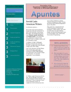 Check out the new look of Apuntes!  . . .Newsletter of the