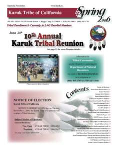 Quarterly Newsletter  Spring www.karuk.us