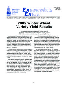 Wheat diseases / Energy crops / Staple foods / Crops / Wheat / Fusarium ear blight / South Dakota / Yield / Winter wheat / Mechanics / Food and drink / Solid mechanics