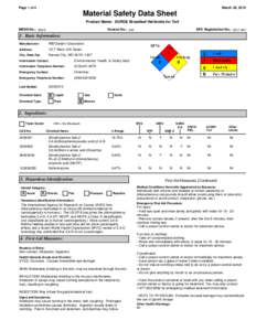 March 29, 2010  Page 1 of 4 Material Safety Data Sheet Product Name: SURGE Broadleaf Herbicide for Turf