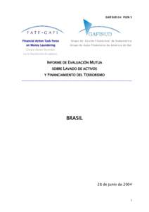 GAFISUD 04/ PLEN 3  Financial Action Task Force Grupo de Acción Financiera de Sudamérica