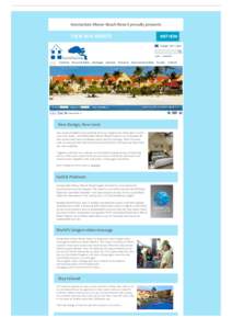 Amsterdam Manor Beach Resort proudly presents  THEIR NEW WEBSITE New Design, New Look You most probably know already and you might even have seen it with