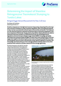 APPLICATIONS  Application Note Determining the Impact of Shoreline Retrogressive Thermokarst Slumping to