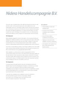 CASE STUDY  www.lanetelecom.com Nidera Handelscompagnie B.V. Over recent years, the global volume of fax traffic has decreased somewhat as e-mail