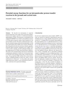 Theor Chem Acc[removed]:211–218 DOI[removed]s00214[removed]z REGULAR ARTICLE  Potential energy functions for an intramolecular proton transfer