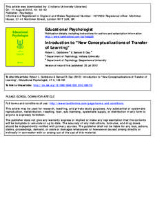 This article was downloaded by: [Indiana University Libraries] On: 11 August 2012, At: 02:53 Publisher: Routledge Informa Ltd Registered in England and Wales Registered Number: Registered office: Mortimer House, 