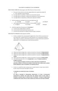 SOLUCIONES AL EXAMEN DE OCTAVO DE PRIMARIA PARTE TEORICA SOBRE 40% (Cada pregunta vale 10%). Encierre el inciso correcto 1. Para que la fuerza eléctrica entre dos cargas estáticas sea grande estas deben: B a) Estar sep