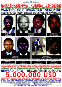 Protais Mpiranya / Félicien Kabuga / Augustin Bizimana / Kuri / Fulgence Kayishema / Criminal law / International criminal law / Year of birth missing / Crime