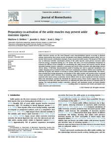 Journal of Biomechanics–23  Contents lists available at ScienceDirect Journal of Biomechanics journal homepage: www.elsevier.com/locate/jbiomech