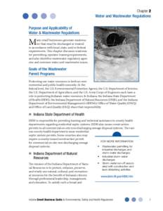 Chapter 2 Water and Wastewater Regulations Purpose and Applicability of Water & Wastewater Regulations