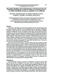 Population Buildup and Combined Impact of Introduced Insects on Yellow Starthistle (Centaurea solstitialis L.) in California