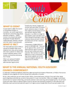 Youth Advisory Council WHAT IS CODA? Incorporated in 1969, The Council on Drug Abuse (CODA) is a