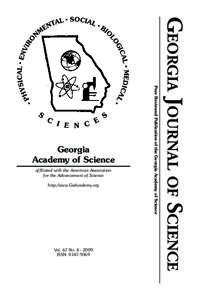 http://www.GaAcademy.org  Vol. 67 No[removed]ISSN: [removed]Georgia Journal of Science