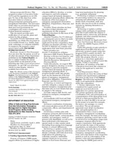 Federal Register / Electronic submission / Code of Federal Regulations / Government / Politics of the United States / Politics / United States Department of Homeland Security / Incident management / National Incident Management System