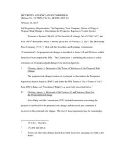 United States securities law / 73rd United States Congress / United States Securities and Exchange Commission / Central Securities Depositories / Depository Trust & Clearing Corporation / Securities / Securities Exchange Act / U.S. Securities and Exchange Commission / Financial system / Financial economics / Finance