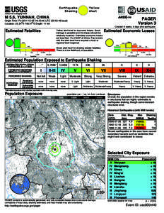 Earthquake Shaking Yellow Alert