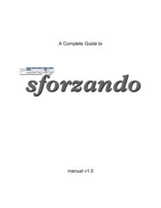 A Complete Guide to  manual v1.0 A Complete Guide to sforzando