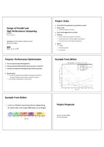 © Markus Püschel Computer Science Project: Rules Design of Parallel and High Performance Computing