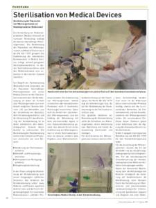 PA N O R A M A  Sterilisation von Medical Devices Bestimmung der Population von Mikroorganismen auf Medizinprodukten (Bioburden)