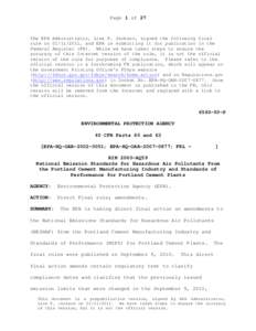 Pollution / United States Environmental Protection Agency / Air pollution / Regulatory Flexibility Act / New Source Performance Standard / Lisa P. Jackson / Regulation of greenhouse gases under the Clean Air Act / Emission standards / Air dispersion modeling / Environment