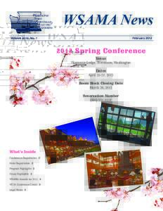 WSAMA News Volume 2012, No. 1 February[removed]Spring Conference