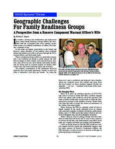 AUG SEPT 10 Section 2_June04.qxd[removed]:22 PM Page 50  AAAA Spouses’ Corner Geographic Challenges For Family Readiness Groups