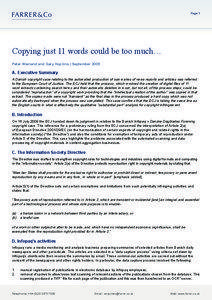 Page 1  Copying just 11 words could be too much…