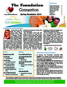 The Foundation Connection www.rdrhfoundation.ca Spring Newsletter 2014