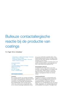 444  NEDERLANDS TIJDSCHRIFT VOOR DERMATOLOGIE EN VENEREOLOGIE | VOLUME 23 | NUMMER 08 | september 2013 Samenvatting Persulfaten (ammonium- en kaliumpersulfaat) zijn