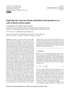 Ocean Sci., 11, 591–605, 2015 www.ocean-sci.netdoi:os © Author(sCC Attribution 3.0 License.  Exploring the isopycnal mixing and helium–heat paradoxes in a