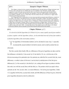 Logarithms / Trigonometry / Interval / Exponentiation / Trigonometric functions / Henry Briggs / Elementary mathematics / Mathematics / Special functions