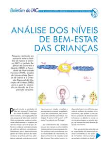 Nº91  • JAN/MAR • 2009 • SEPARATA Nº27 • NÍVEIS DE BEM-ESTAR ANÁLISE DOS NÍVEIS DE BEM-ESTAR