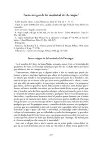 Fuero antiguo de la/ merindad de Durango./ A.F.B. Sección Varios - Libros Históricos: Libro 47 (Fol. 42 rº - 53 rº). Copia en papel (3.000x220 mm.), sacada a ﬁnales del siglo XVI por Fray Martín de Coscojales. Let