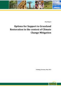 Final Report  Options for Support to Grassland Restoration in the context of Climate Change Mitigation