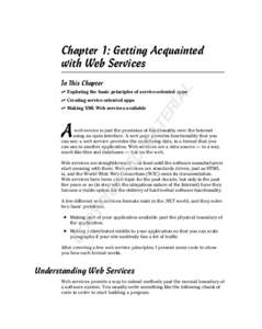 Chapter 1: Getting Acquainted with Web Services AL  In This Chapter