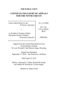 FOR PUBLICATION  UNITED STATES COURT OF APPEALS FOR THE NINTH CIRCUIT  GERALD ROSS PIZZUTO, JR.,