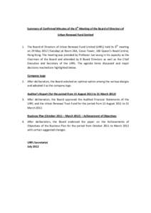 Microsoft Word - URFL BM No 6 - Summary of Confirmed Minutes